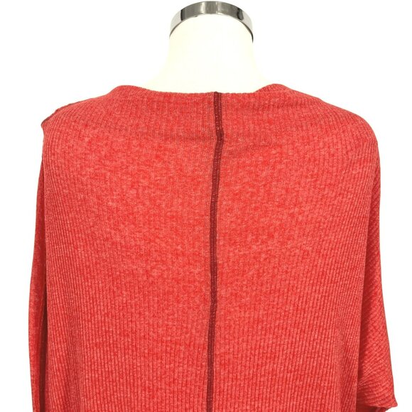 We The Free Londontown Thermal Oversize Top Red Orange Size XS - Picture 7 of 12